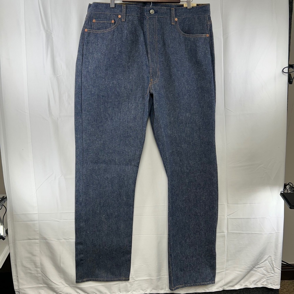 Levis 501 Jeans Mens 40x34 Indigo Blue Made in USA Vintage Raw Denim 80s